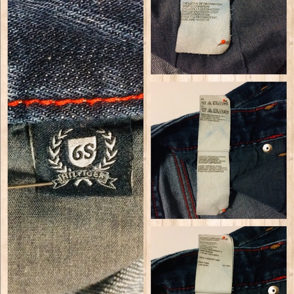 🌲3/$20 Tommy Hilfiger 6S Low Straight Flare Blue Jeans 30 - Picture 2 of 7